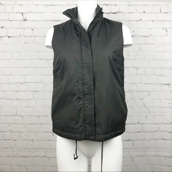 Theory Jackets & Blazers - THEORY Zip Front Vest Hidden Hood Black M
